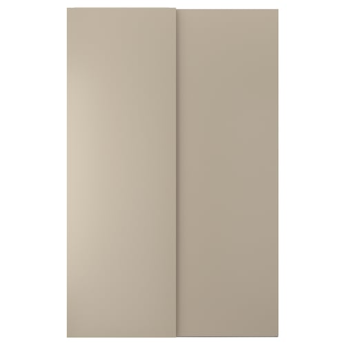 HASVIK Jeu 2 ptes coul, gris-beige, 150x236 cm
