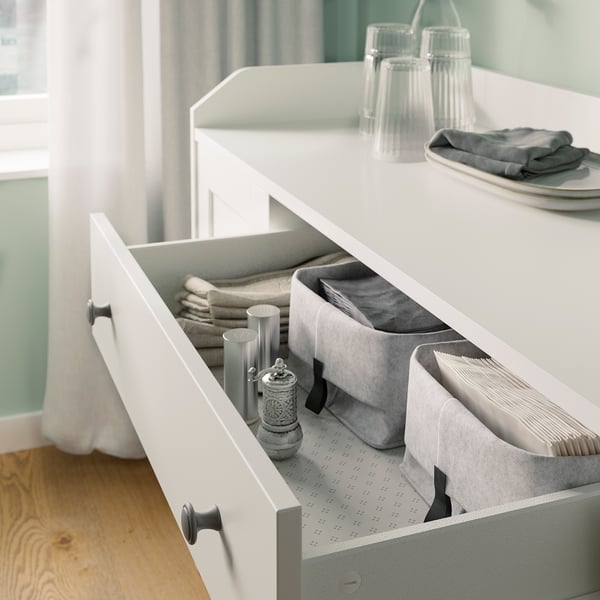 HAUGA Buffet, blanc, 140x84 cm