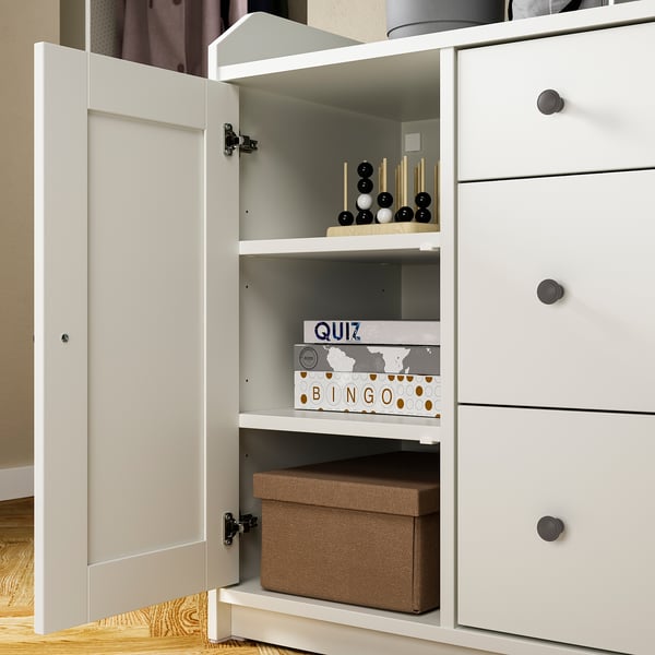 HAUGA Buffet, blanc, 140x84 cm