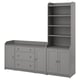 HAUGA Combinaison de rangement, gris, 210x46x199 cm