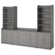 HAUGA Combinaison de rangement, gris, 279x46x199 cm