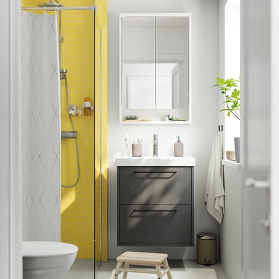 HAVBÄCK / ORRSJÖN Meuble lavabo avec tiroirs/vasque