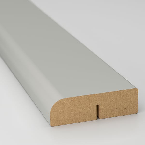 HAVSTORP Bandeau décor arrondi, gris clair, 221 cm