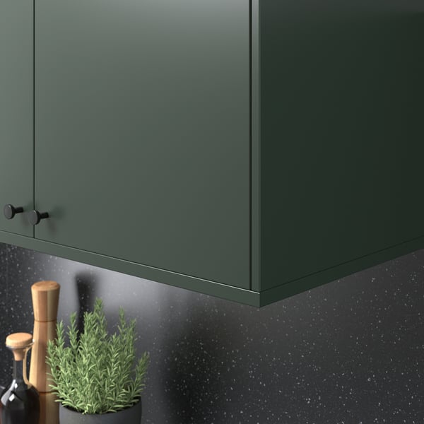 HAVSTORP Bandeau décor arrondi, vert profond, 221 cm