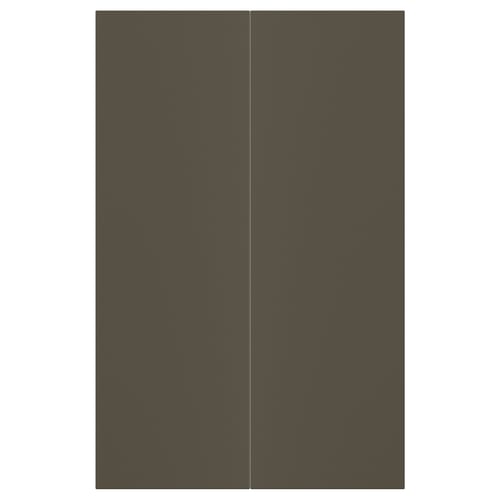 HAVSTORP Porte élément bas d'angle, 2pcs, brun-beige, 25x80 cm