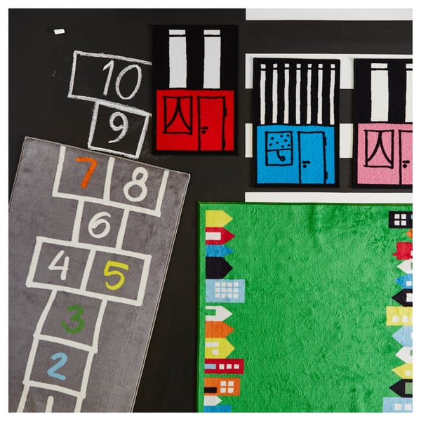 HEMMAHOS Tapis, gris, 100x160 cm