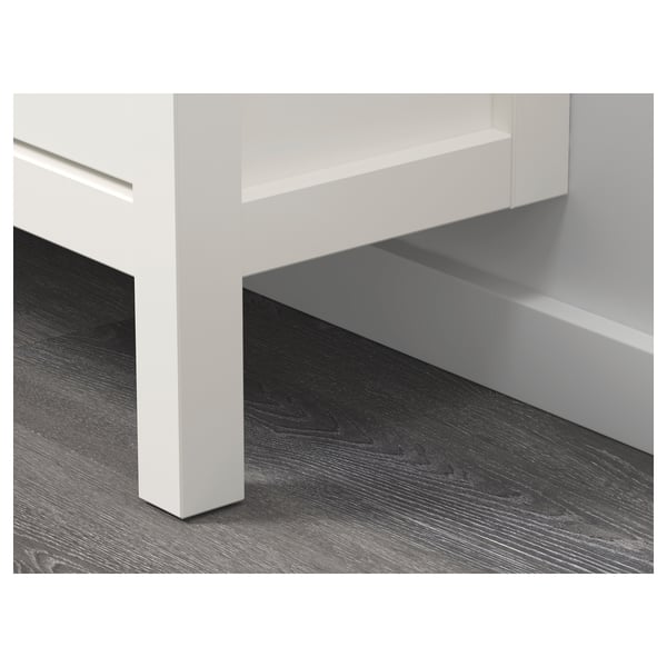 HEMNES Armoire à chaussures 2 casiers, blanc, 89x30x127 cm