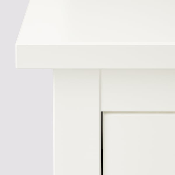 HEMNES Armoire à chaussures 2 casiers, blanc, 89x30x127 cm