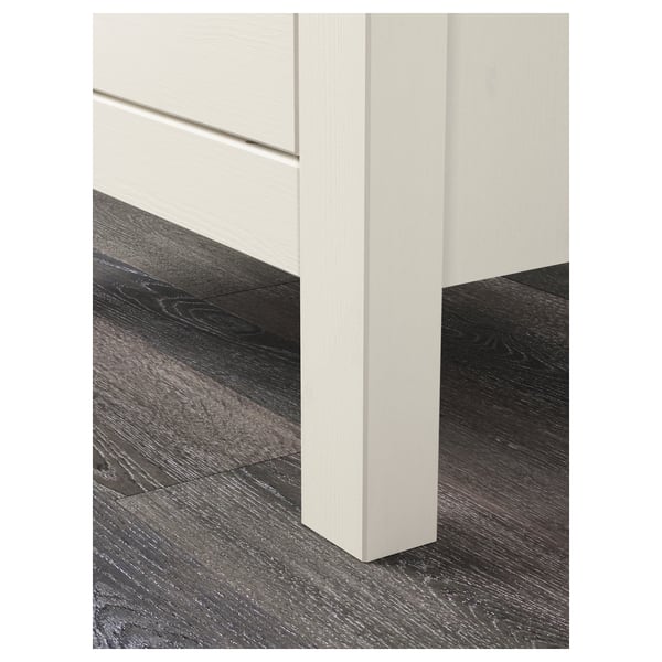 HEMNES Commode 2 tiroirs, teinté blanc, 54x66 cm