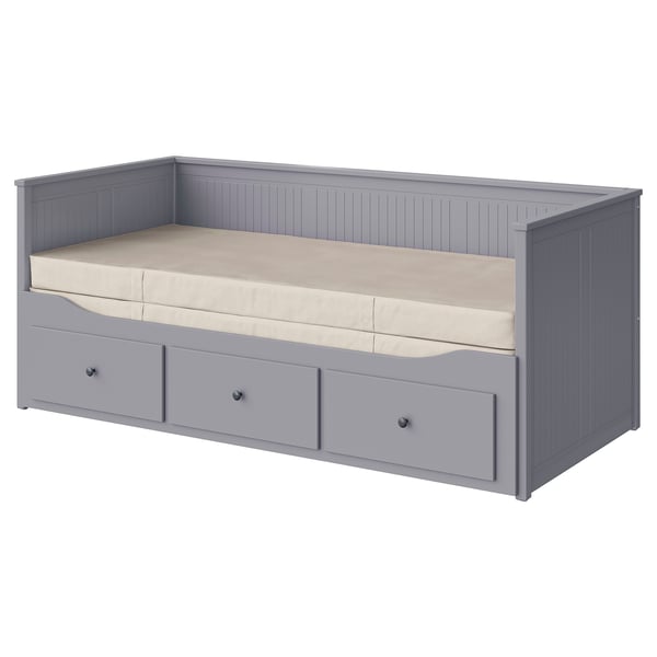 HEMNES Lit banquette 2p (struct + matelas)