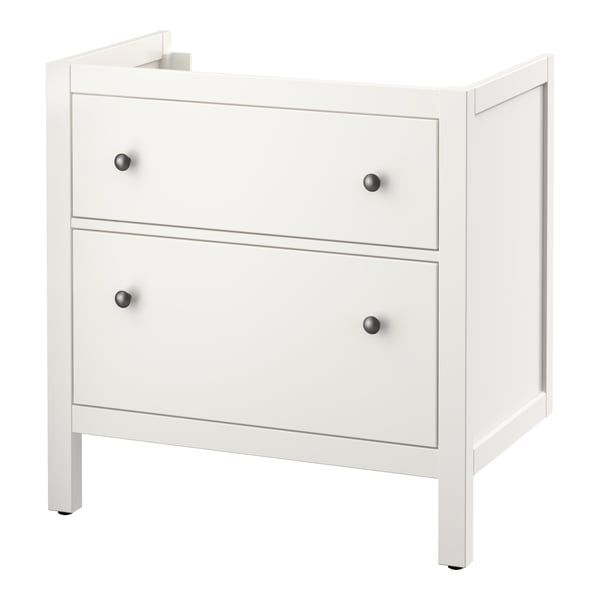 HEMNES Meuble lavabo 2tir, blanc, 80x47x83 cm
