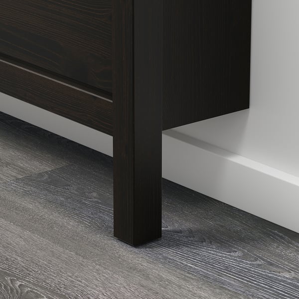 HEMNES Range-chaussures 4 casiers, brun noir, 107x22x101 cm