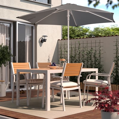 HÖGÖN Parasol, gris, 270 cm
