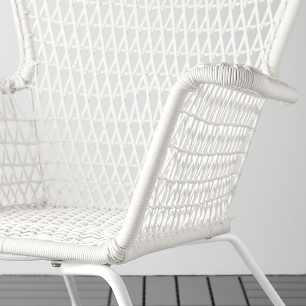 HÖGSTEN Fauteuil, extérieur, blanc