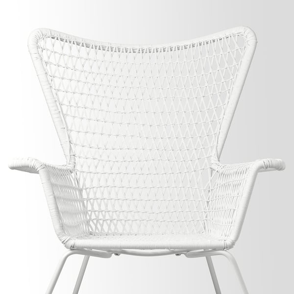 HÖGSTEN Fauteuil, extérieur, blanc