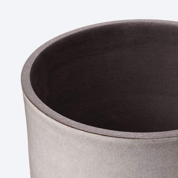 HONUNGSPALM Cache-pot, intérieur/extérieur/gris/beige, 12 cm