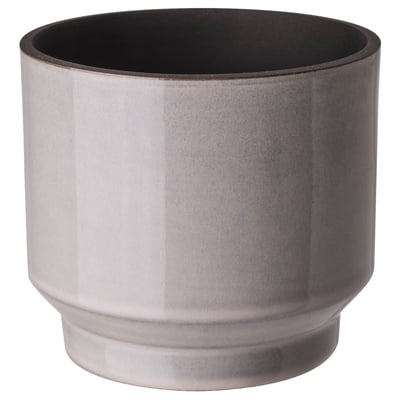 HONUNGSPALM Cache-pot, intérieur/extérieur/gris/beige, 12 cm