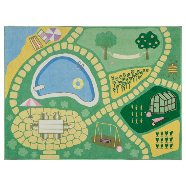 HUSSPARV Tapis, vert, 100x133 cm
