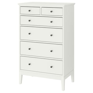 IDANÄS Commode 6 tiroirs, blanc, 84x135 cm