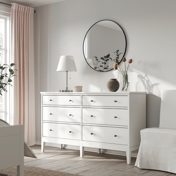 IDANÄS Commode 6 tiroirs, blanc, 162x95 cm