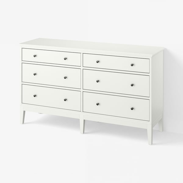 IDANÄS Commode 6 tiroirs, blanc, 162x95 cm