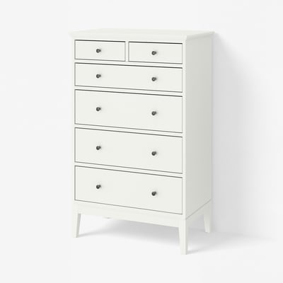 IDANÄS Commode 6 tiroirs, blanc, 84x135 cm