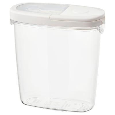 IKEA 365+ Boîte avec couvercle, transparent/blanc, 1.3 l