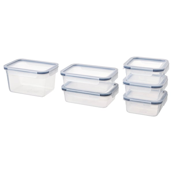 IKEA 365+ Boîte conservation av couv, 6 pcs, plastique