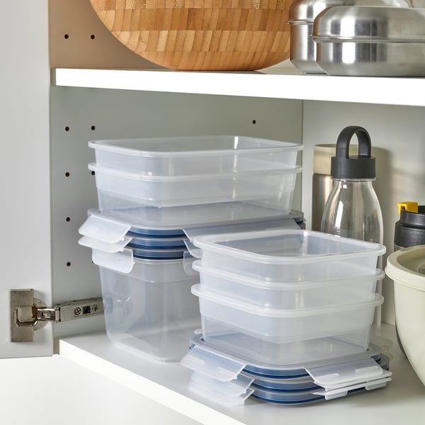 IKEA 365+ Boîte conservation av couv, 6 pcs, plastique