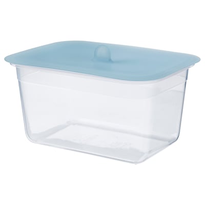 IKEA 365+ Boîte de conservation av couvercle, rectangulaire plastique/silicone, 2.0 l