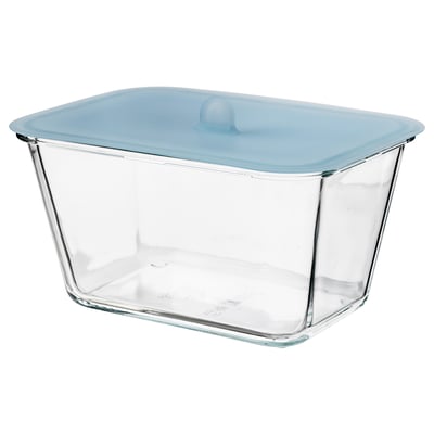 IKEA 365+ Boîte de conservation av couvercle, rectangulaire verre/silicone, 1.8 l