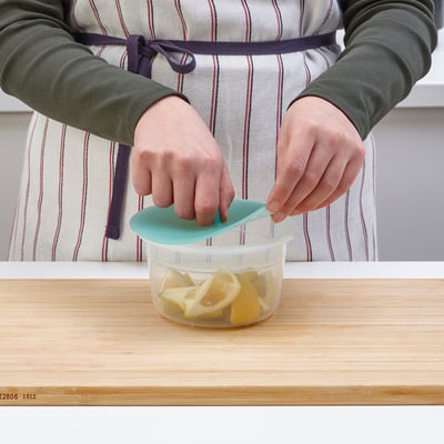 IKEA 365+ Boîte de conservation av couvercle, rond plastique/silicone, 750 ml