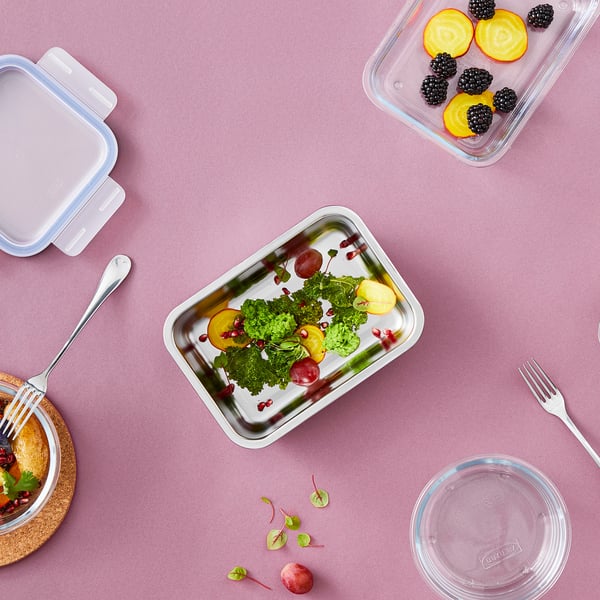 IKEA 365+ Récipient alimentaire, rectangulaire/acier inoxydable, 1.0 l