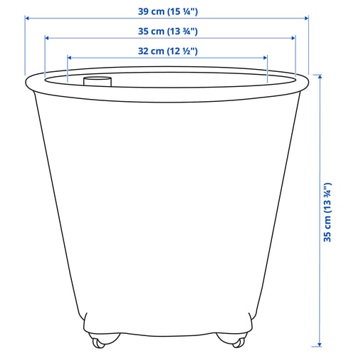 IKEA PS FEJÖ Pot à réservoir, blanc, 32 cm