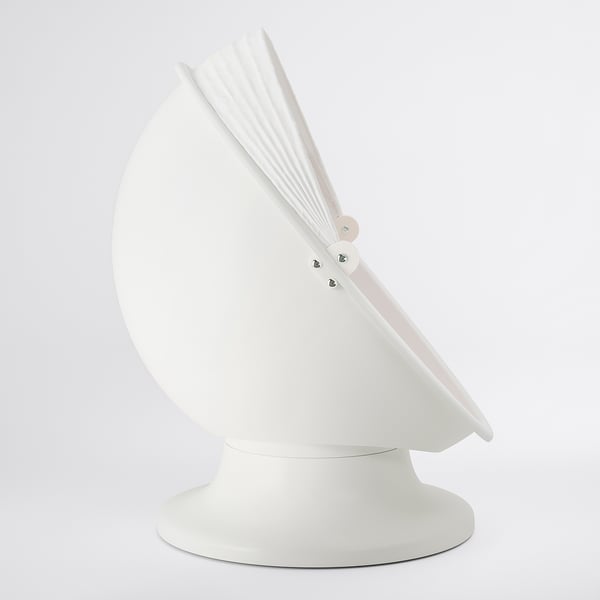 IKEA PS LÖMSK Fauteuil pivotant, blanc/rouge