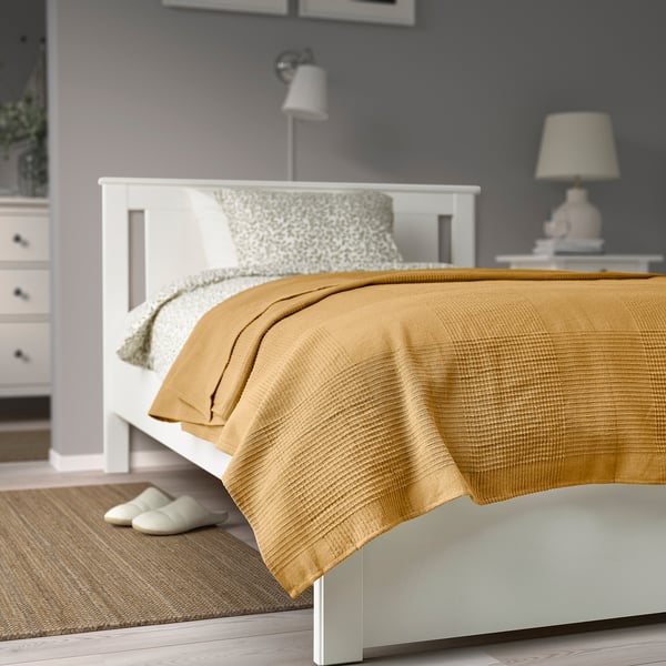INDIRA Couvre-lit, jaune-beige, 150x250 cm