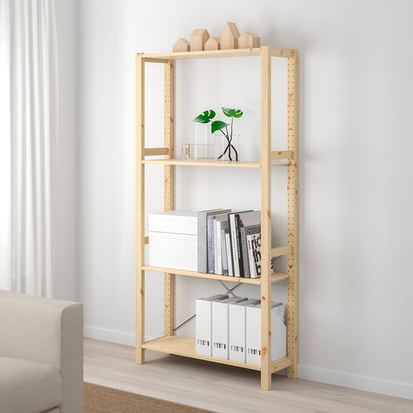 IVAR 1 section/tablettes, pin, 89x30x179 cm