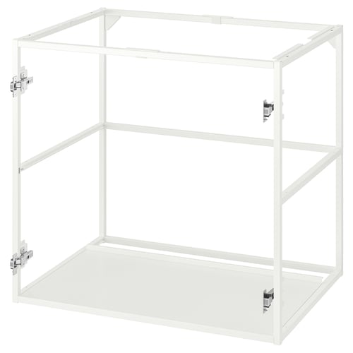 JÄRNBODA Élément bas évier, blanc, 80x60x75 cm