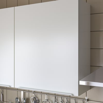 JÄRNBODA Finition latérale élément mural, blanc, 30x75 cm