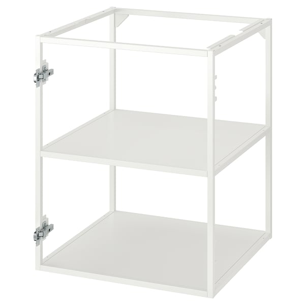 JÄRNBODA Rangement, avec tablette/blanc, 60x60x75 cm