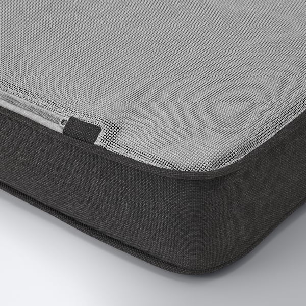 JÄRPÖN/DUVHOLMEN Coussin d'assise, extérieur, anthracite, 62x62 cm
