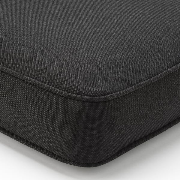 JÄRPÖN/DUVHOLMEN Coussin dossier, extérieur, anthracite, 62x44 cm