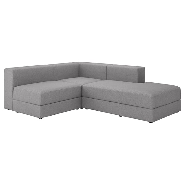 JÄTTEBO Canapé ang mod 2,5pl + méridienne, droite/Tonerud gris