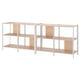 JÄTTESTA Combinaison de rangement, blanc/bambou clair, 240x40x85 cm