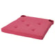 JUSTINA Carreau de chaise, rouge gris/motif rayé, 42/35x40x4 cm