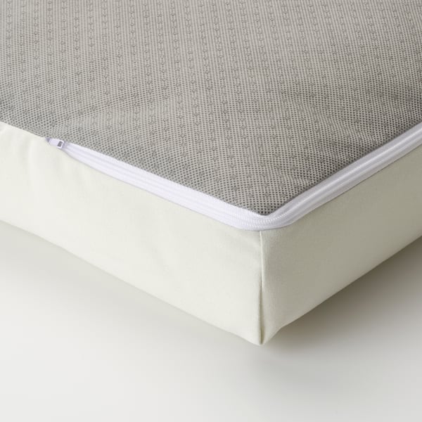 JUTHOLMEN Canapé d'angle mod 3pl, ext, gris foncé/Kuddarna beige