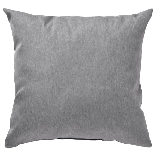 KÄRLEKSGRÄS Coussin, gris, 40x40 cm