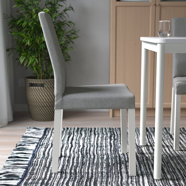 KÄTTIL Chaise, blanc/Knisa gris clair