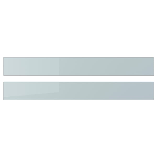 KALLARP Face de tiroir, brillant bleu gris clair, 80x10 cm