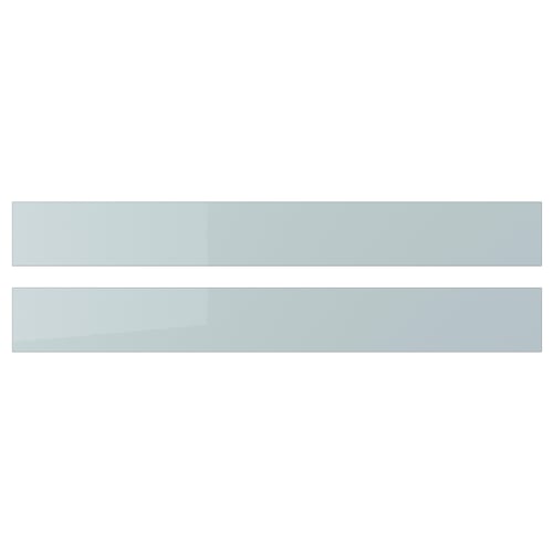 KALLARP Face de tiroir, brillant bleu gris clair, 80x10 cm
